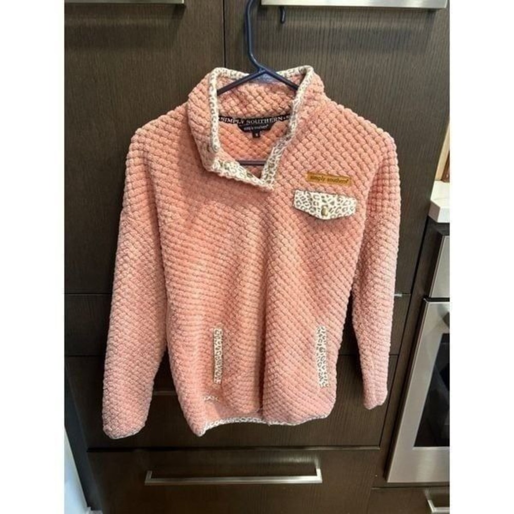 Simply Southern Super Soft Pullover for woman in Peach small‎